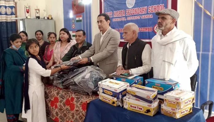 Deputy Secretary Planning Sonu Pargal interacting with the people at Smailpur on Wednesday.