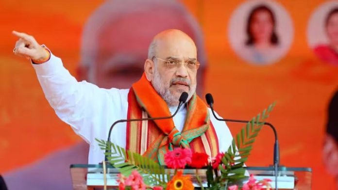 Amit Shah addressing a rally in Saja Assembly constituency in Bemetara district on the last day of campaigning for the second phase of elections. Amit Shah addressing a rally in Saja Assembly constituency in Bemetara district on the last day of campaigning for the second phase of elections.