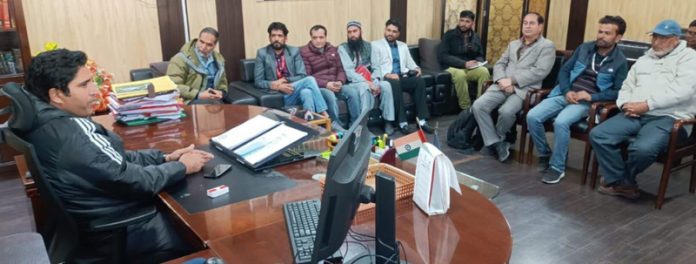 Deputy Commissioner Ramban addressing media.