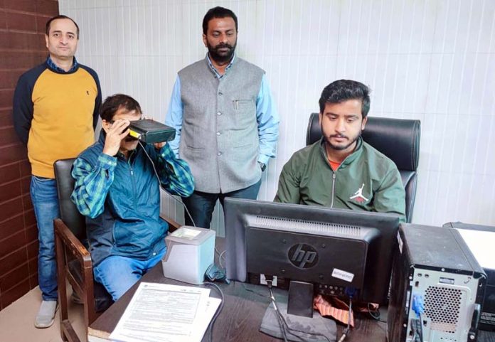 Samvedna Society team providing Aadhaar enrolment services during camp. Samvedna Society team providing Aadhaar enrolment services during camp.