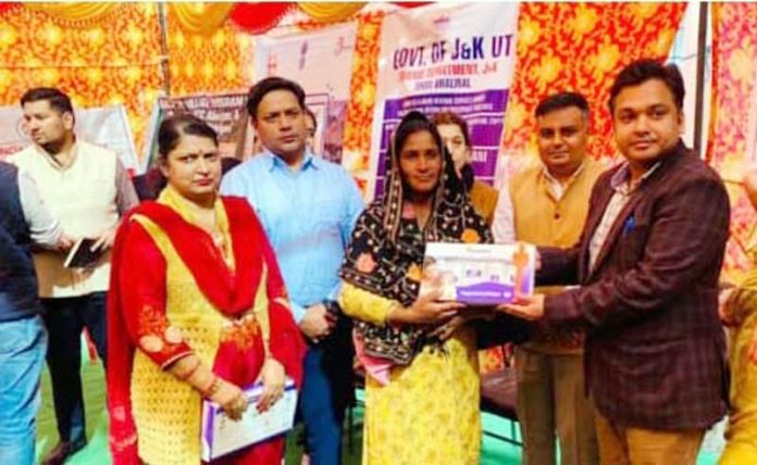 Secretary Revenue Dr Piyush Singla during visit to Mathwar.