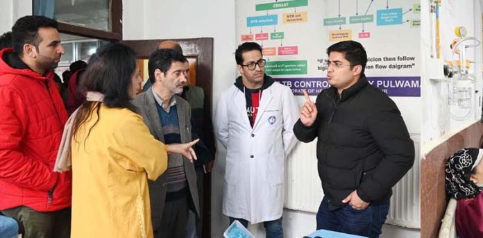 DC Shopian Faz Lul Haseeb during inspection of SDH Zainpora.