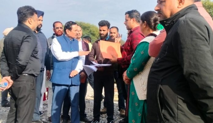 Advisor to LG Rajeev Rai Bhatnagar during visit to Akhnoor on Friday.