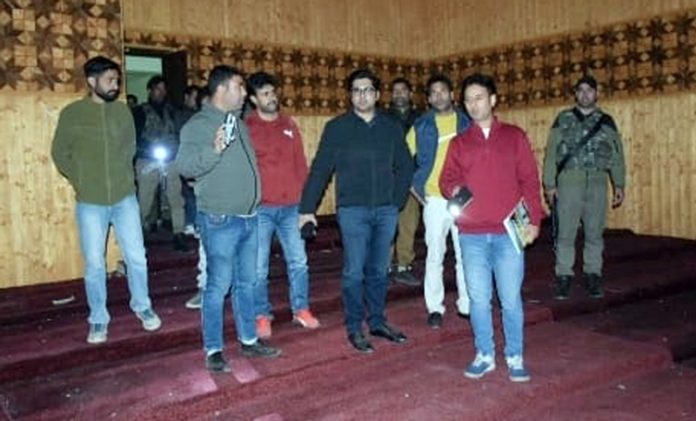 DC Bandipora during visit to under-construction auditorium at Kuloosa on Saturday. DC Bandipora during visit to under-construction auditorium at Kuloosa on Saturday.