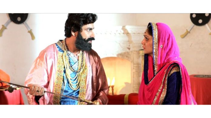 A scene from film ‘Gulab Gatha’ shown at auditorium of Government College for Women Gandhi Nagar Jammu on Tuesday.