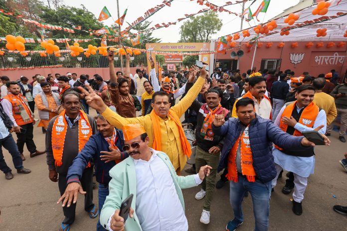Rajasthan polls: BJP supporters in Jaipur