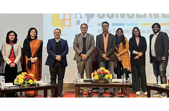 Dignitaries at a conclave in MIET on Monday.