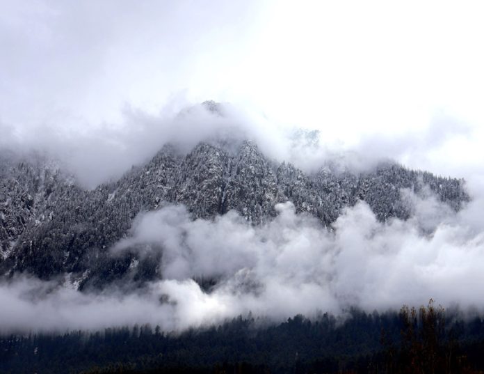 Fresh snowfall in the higher reaches of Kashmir. —Excelsior/Shakeel