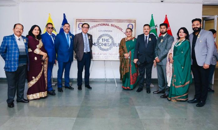 Dignitaries with school management posing during Annual Day of Doon International School (DIS) Jammu. Dignitaries with school management posing during Annual Day of Doon International School (DIS) Jammu.