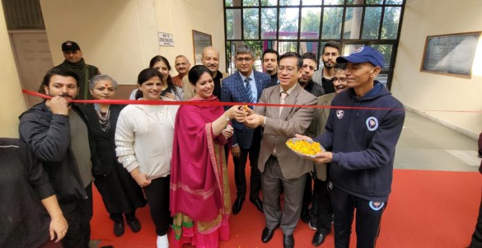 Chief Justice N. Kotiswar Singh inaugurating JKHCBA Annual Sports Meet on Sunday.