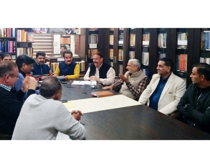 BJP leaders listening public grievances at Jammu on Thursday. BJP leaders listening public grievances at Jammu on Thursday.