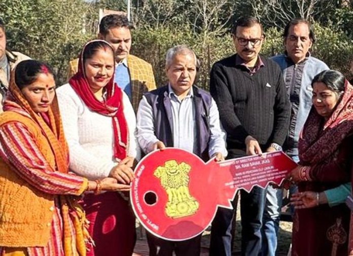 Director Horticulture during visit to Reasi.