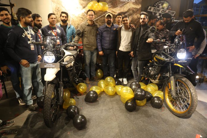 MD Reliance Motors, Vikas Rathore launching new Himalayan 450 in Jammu on Saturday.