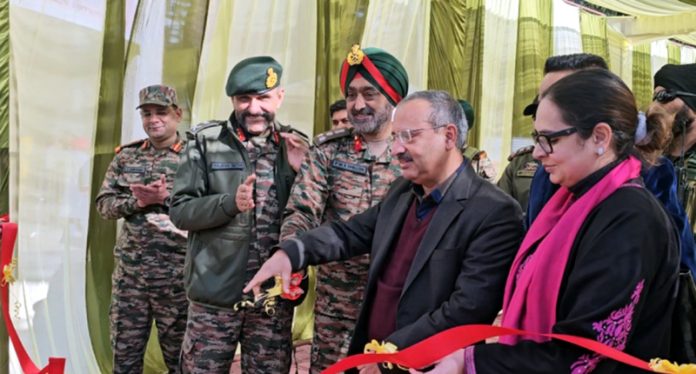 GOC Dagger Division inaugurating job fair at Boniyar in Uri.