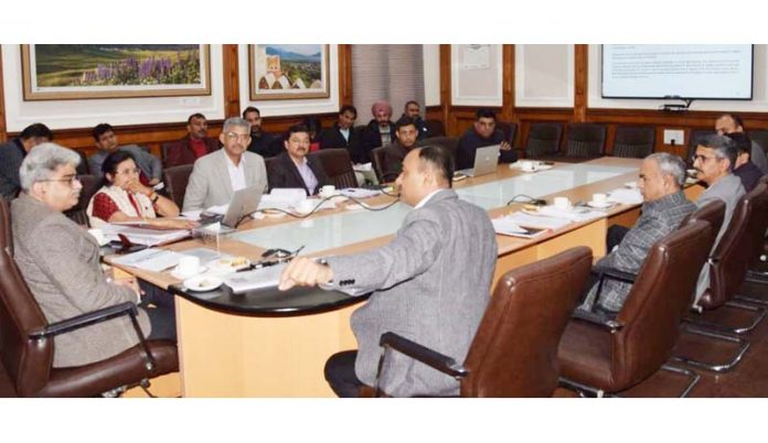 Chief Secretary Atal Dulloo chairing a meeting. Chief Secretary Atal Dulloo chairing a meeting.