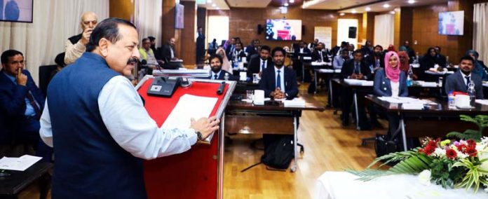 Union Minister Dr Jitendra Singh addressing Civil Services Officers from Maldives and Cambodia, currently undergoing a training programme,at Civil Services Officers' Institute (CSOI), Chankyapuri, New Delhi. Union Minister Dr Jitendra Singh addressing Civil Services Officers from Maldives and Cambodia, currently undergoing a training programme,at Civil Services Officers' Institute (CSOI), Chankyapuri, New Delhi.