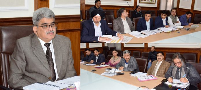 Chief Secretary Atal Dulloo chairing a meeting on Monday. Chief Secretary Atal Dulloo chairing a meeting on Monday.
