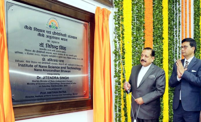 Union Minister Dr. Jitendra Singh formally inaugurating new 'Nano Anusandhan Bhawan' in the campus of Institute of Nano Science and Technology (INST), Mohali near Chandigarh.