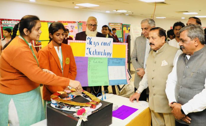 Union Minister Dr. Jitendra Singh speaking after inaugurating the New Delhi Municipal Council’s (NDMC) Schools Annual Science Fair at NDMC Convention Center, New Delhi on Tuesday. Union Minister Dr. Jitendra Singh speaking after inaugurating the New Delhi Municipal Council’s (NDMC) Schools Annual Science Fair at NDMC Convention Center, New Delhi on Tuesday.