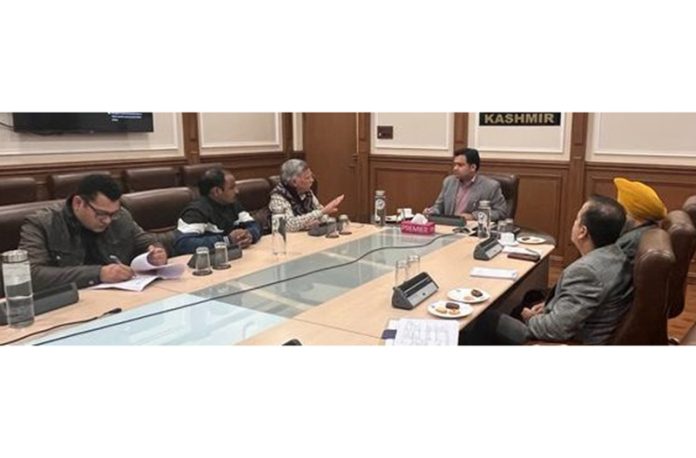 Secretary Revenue Dr Piyush Singla chairing a meeting on Thursday.
