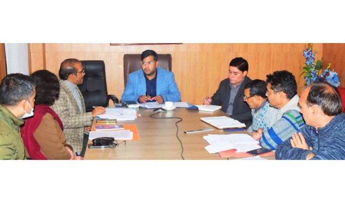 DC Samba chairing a meeting on Thursday.