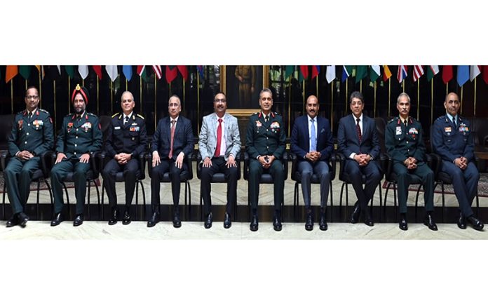 Former DGP Dilbag Singh along with other officers at Defence Services Staff College in Wellington, Tamil Nadu.