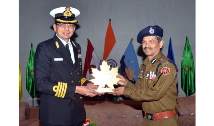 RR Swain, DGP J&K being felicitated during a function held at Sainik School Nagrota on Friday. RR Swain, DGP J&K being felicitated during a function held at Sainik School Nagrota on Friday.