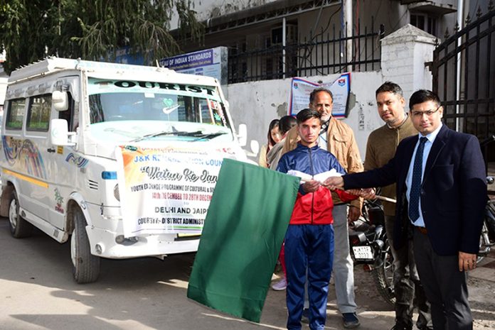 DC Rajouri flagging off children on Thursday. DC Rajouri flagging off children on Thursday.