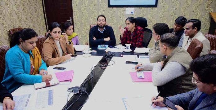 Union Joint Secretary chairing a meeting in Jammu on Thursday.