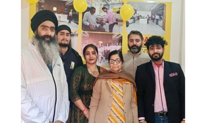 MD Nidaan Diagnostics and others after inauguration of new collection centre of the Lab at Gadigarh in Jammu.