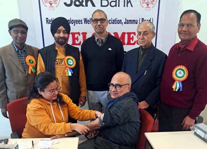 JKBEWA members during a full body health checkup camp in Jammu. JKBEWA members during a full body health checkup camp in Jammu.