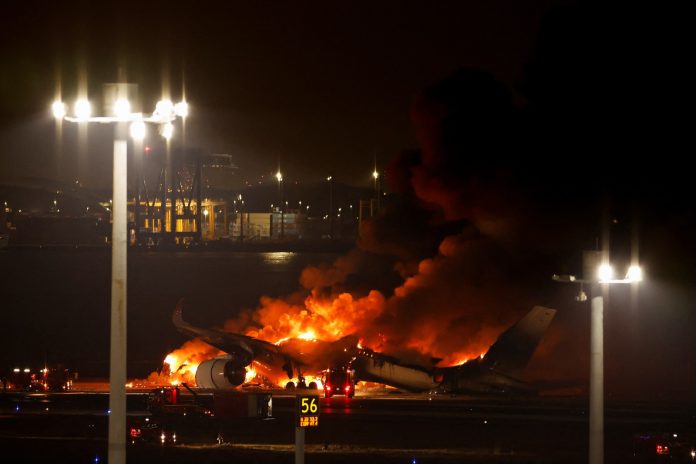 Five Dead As Plane Catches Fire At Japan’s Haneda Airport After Collision Five Dead As Plane Catches Fire At Japan’s Haneda Airport After Collision