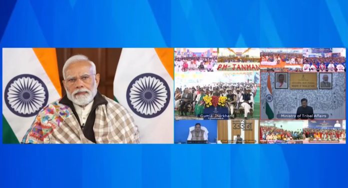 Modi Releases First Instalment Of Benefits To One Lakh People Under Tribal Welfare Scheme Modi Releases First Instalment Of Benefits To One Lakh People Under Tribal Welfare Scheme