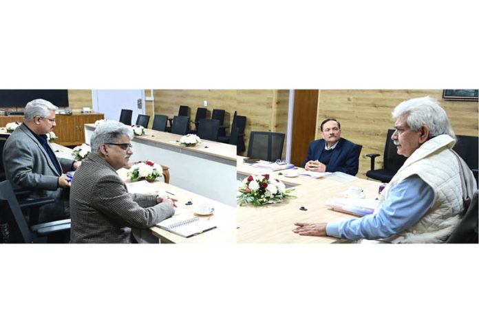 Lieutenant Governor Manoj Sinha chairs Administrative Council meeting at Jammu on Thursday. Lieutenant Governor Manoj Sinha chairs Administrative Council meeting at Jammu on Thursday.