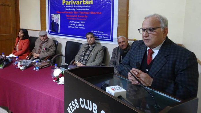 State Election Commissioner B R Sharma addressing the function on Monday. State Election Commissioner B R Sharma addressing the function on Monday.