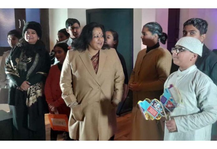 D-Drama artists presenting a play ‘U-Turn” at Scottish Hall of Alexander Memorial School, Jammu.