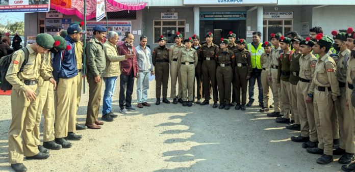 ARTO Udhampur Romesh Smotra issuing traffic guidelines.