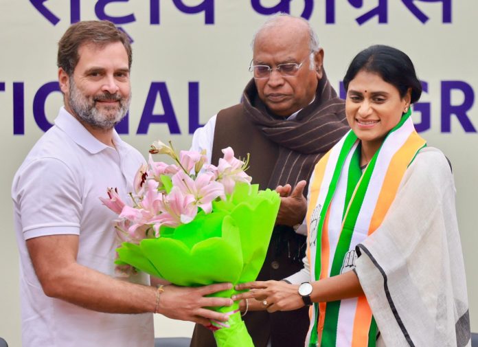 YSR Telangana Party Leader Sharmila Joins Cong, Says It Was Her Father's Dream To See Rahul As PM