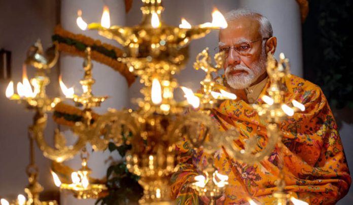 PM Modi, BJP leaders light 'Ram Jyoti' at their homes after Ram temple consecration