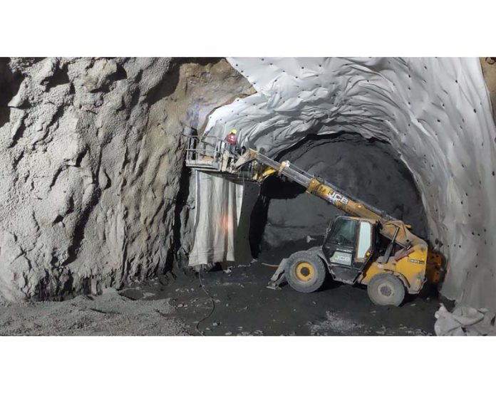 Work in progress at Zojila tunnel. -Excelsior/Firdous Work in progress at Zojila tunnel. -Excelsior/Firdous