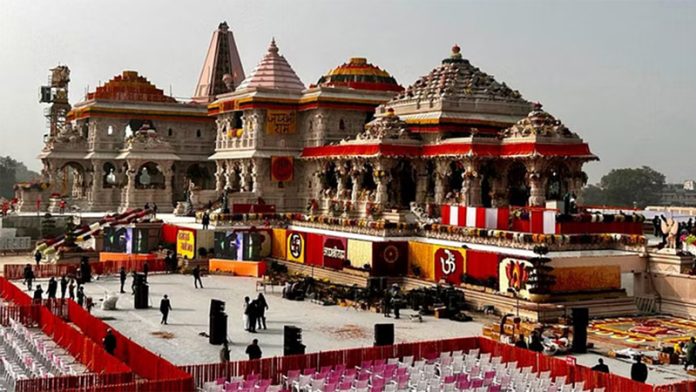 Preparations for consecration completed in Ayodhya. Ram temple ready for historic occasion.