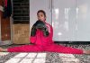 Sofiya displaying her skills at her residence in North Kashmir’s Sopore on Saturday. -Excelsior/Aabid Nabi