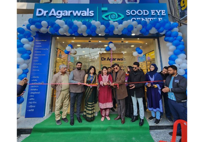 Manisha Angral, Assistant Commissioner General inaugurating new branch of Dr Agarwal's Eye Hospital in Jammu on Saturday.