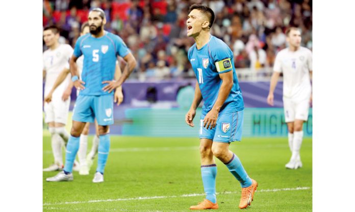 Indian players showing disappointment after losing to Uzbekistan.