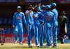India U-19 team celebrating victory against Ireland.