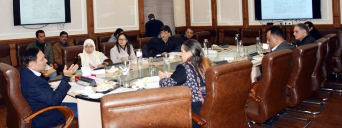 Advisor Rajeev Rai Bhatnagar chairing a meeting on Friday. Advisor Rajeev Rai Bhatnagar chairing a meeting on Friday.