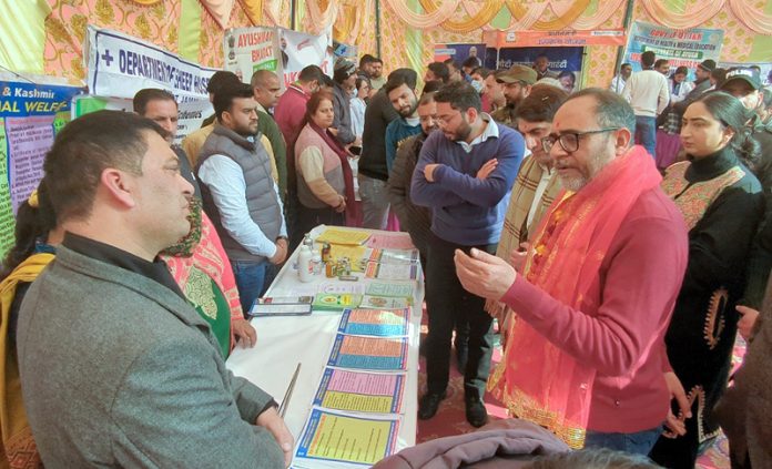 Central Prabhari Officer during visit to Panchayat Surjachak in Mandal block on Wednesday. Central Prabhari Officer during visit to Panchayat Surjachak in Mandal block on Wednesday.