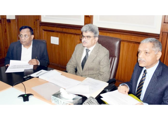 Chief Secretary chairing a meeting on Monday. Chief Secretary chairing a meeting on Monday.