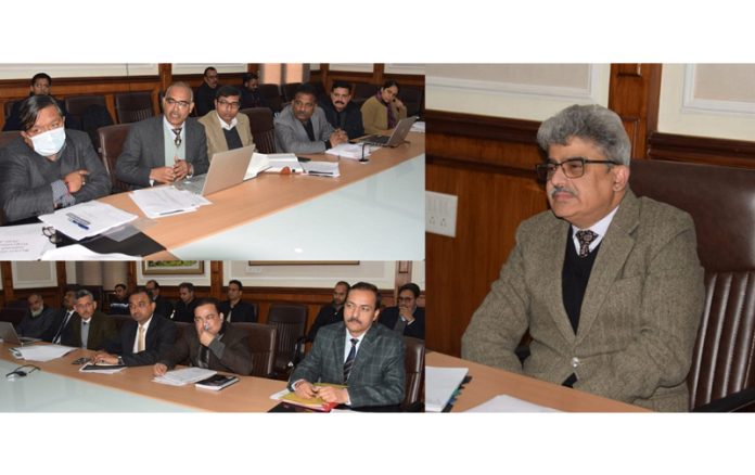 Chief Secretary Atal Dulloo chairing a meeting on Monday. Chief Secretary Atal Dulloo chairing a meeting on Monday.