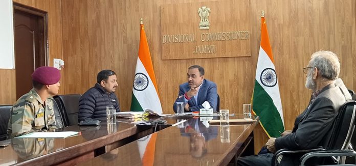 Divisional Commissioner Jammu Ramesh Kumar chairing a meeting on Wednesday. Divisional Commissioner Jammu Ramesh Kumar chairing a meeting on Wednesday.